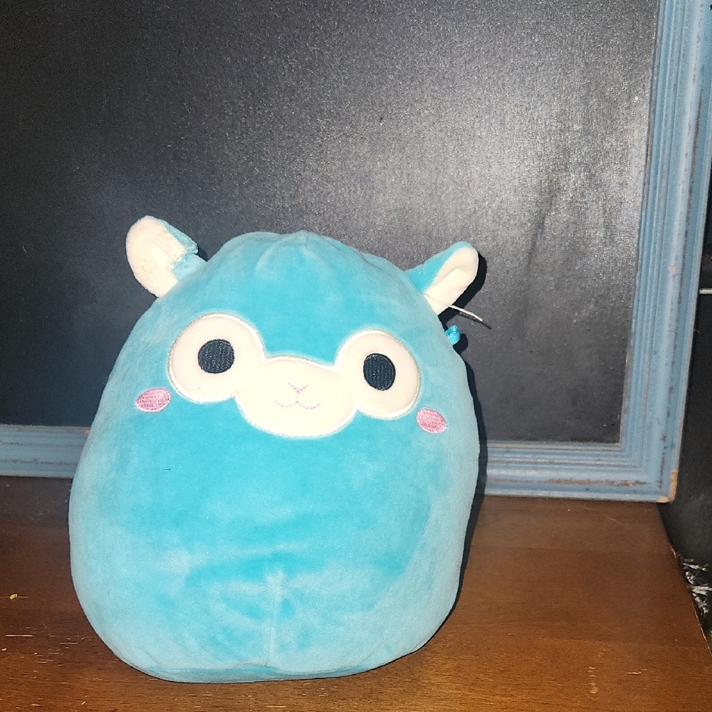 Squishmallow Tim the Blue Alpaca Llama Plush 8" Kellytoy Soft Stuffed Animal